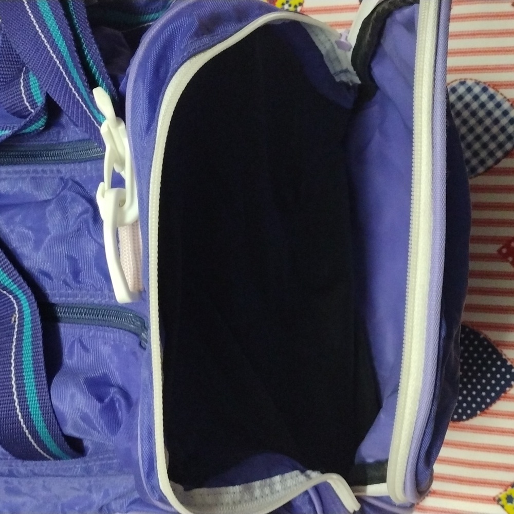 Purple Travel Gym Bag with Shoulder Strap - Picture 9 of 13